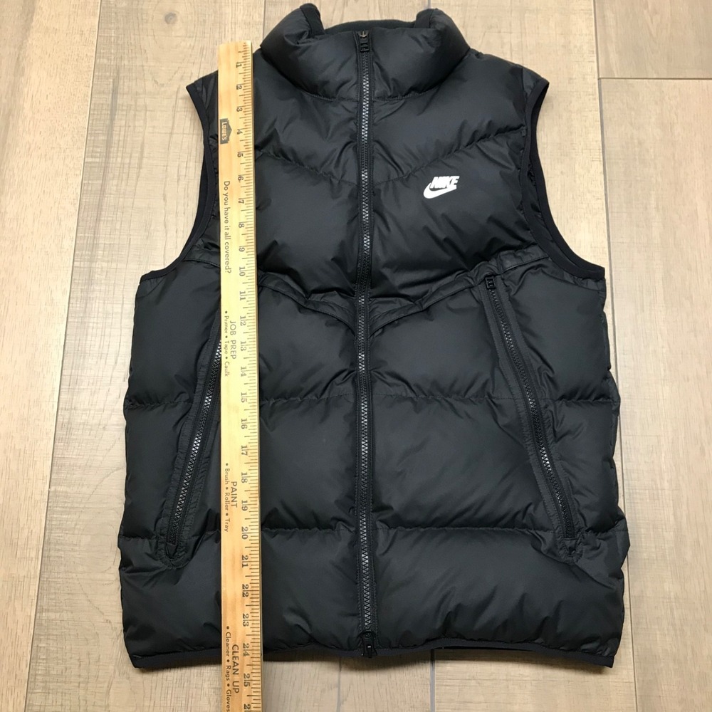 Nike Vest Mens Size S Black Puffer Down Fill Insulated Storm Fit Windrunner Run - Picture 11 of 13